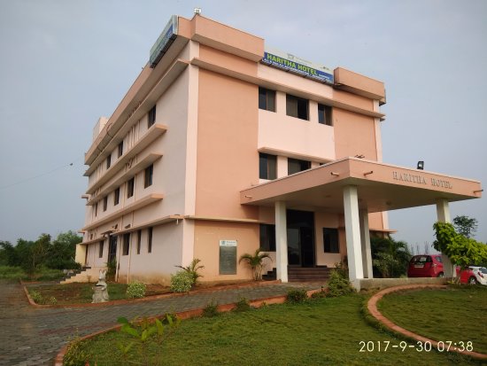 Gadwal Haritha Hotel with a wide open parking area