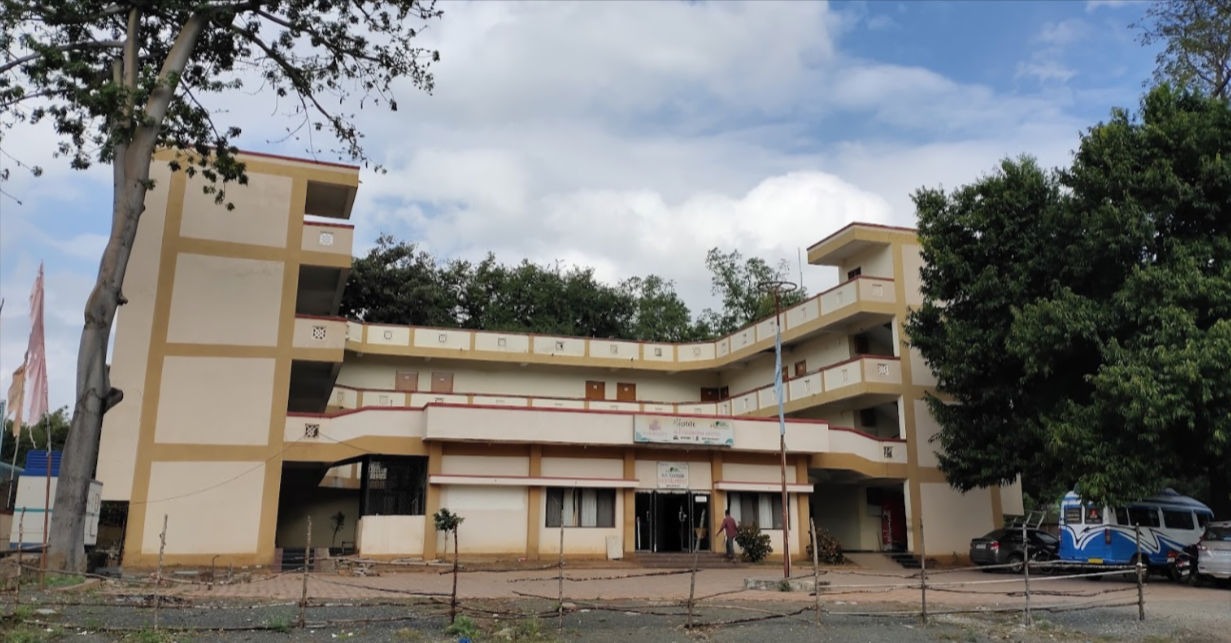 Haritha Hotel at Mahanandi with Nallamala hills behind
