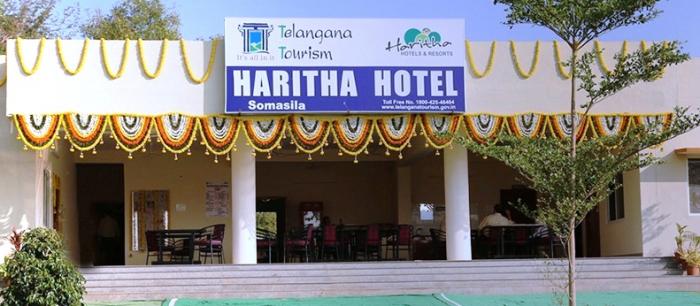 Haritha Hotel Somasila with landscaped grounds near the Krishna river