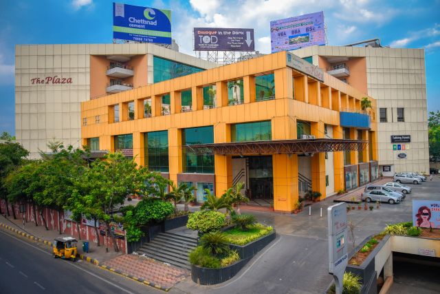 Front view of Hotel The Plaza, a Telangana Tourism hotel in Begumpet, Hyderabad