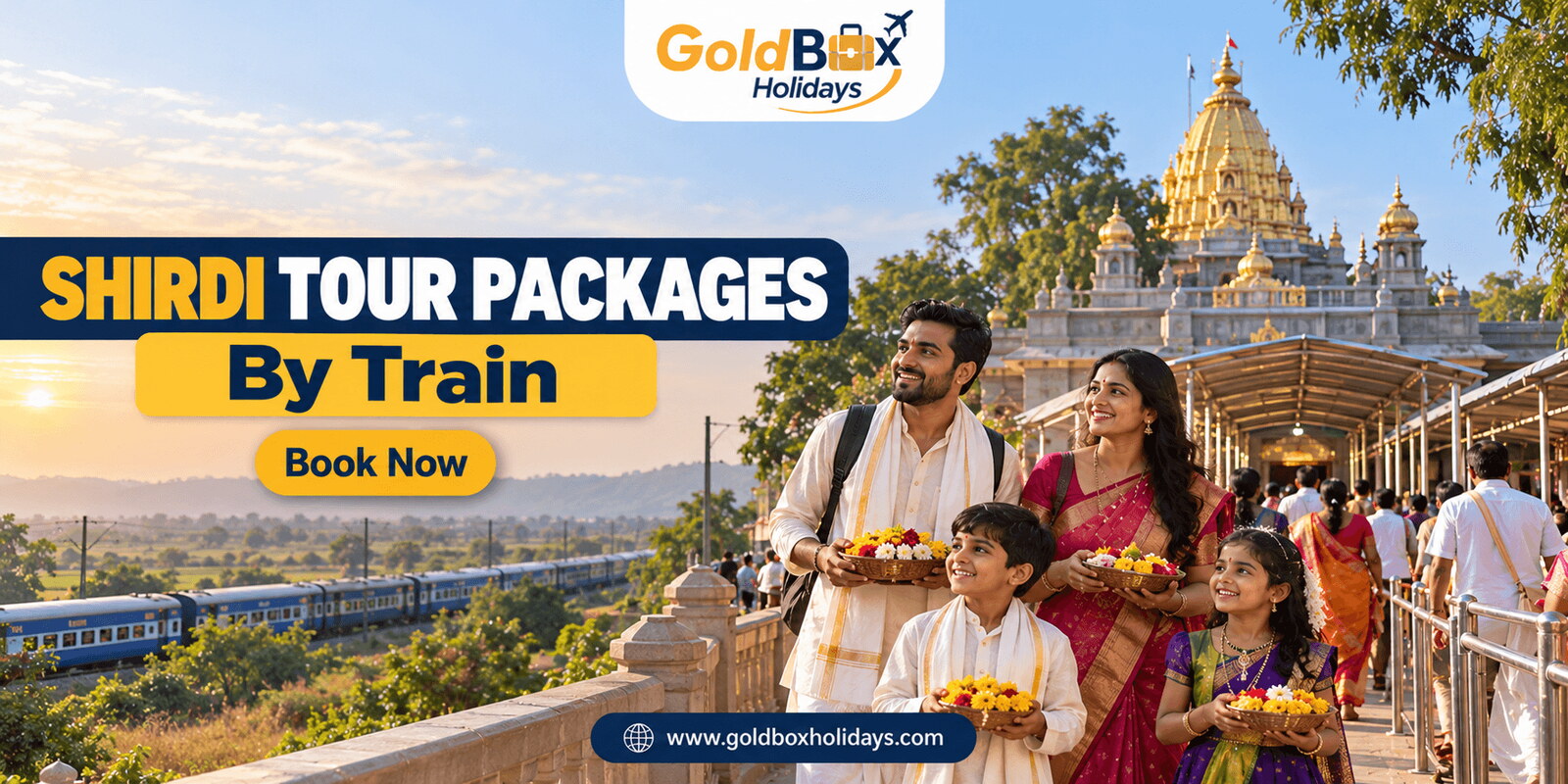 Devotees walking to the Shirdi Sai Baba temple, Shirdi tours by train
