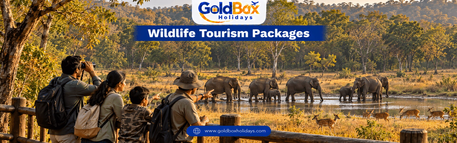 Travellers watching wild elephants at a Bandipur-Mudumalai forest waterhole, wildlife tours