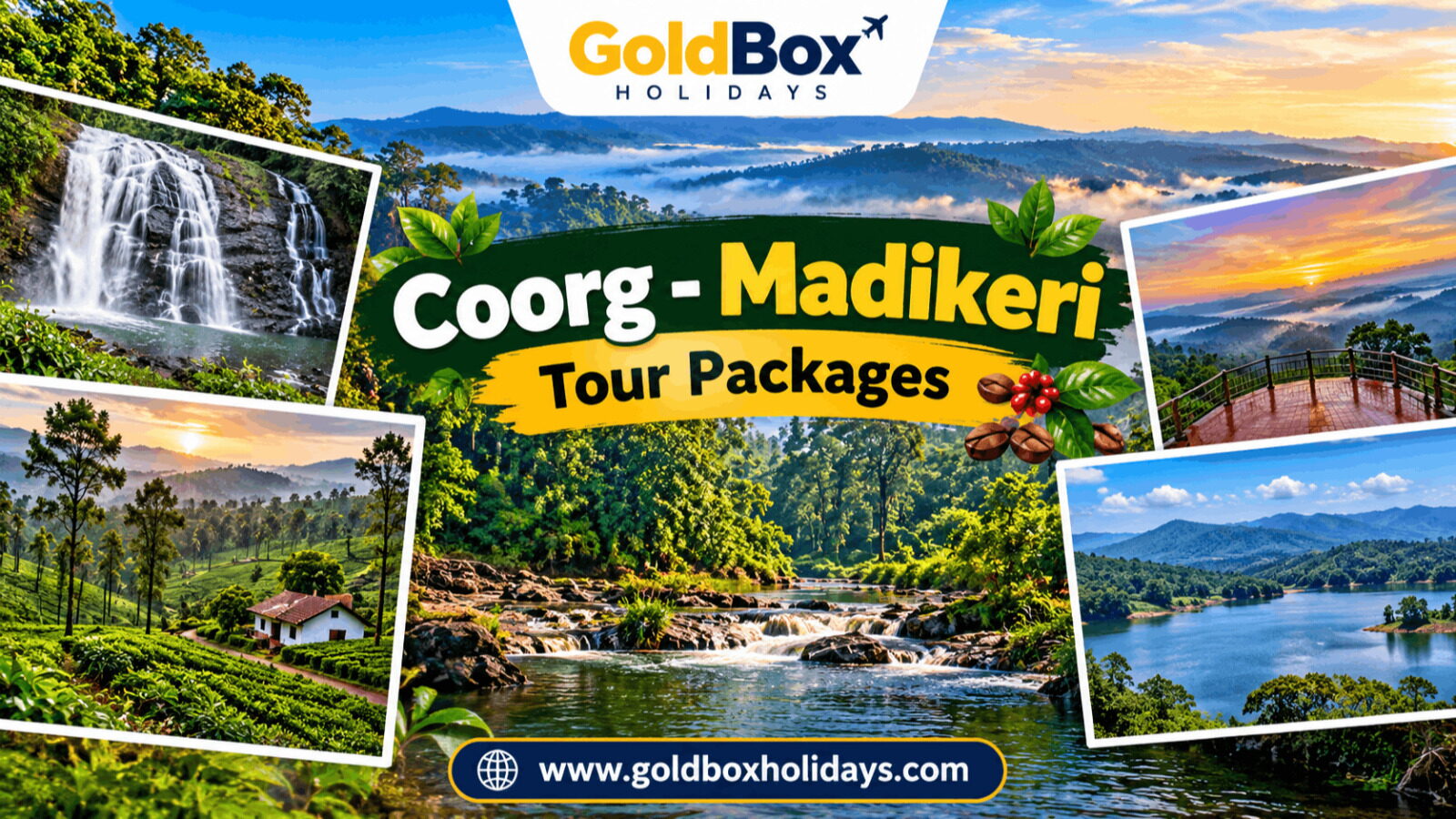 Coffee estates and misty hills seen from Raja's Seat in Madikeri - Coorg Madikeri Tour Packages
