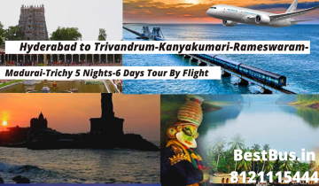 South India Temple Run Package with Trivandrum-Kanyakumari-Rameswaram-Trichy-Madurai from Hyderabad 