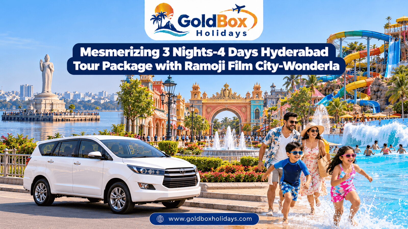 Mesmerizing 3 Nights-4 Days Hyderabad Tour Package with Ramoji Film City-Wonderla