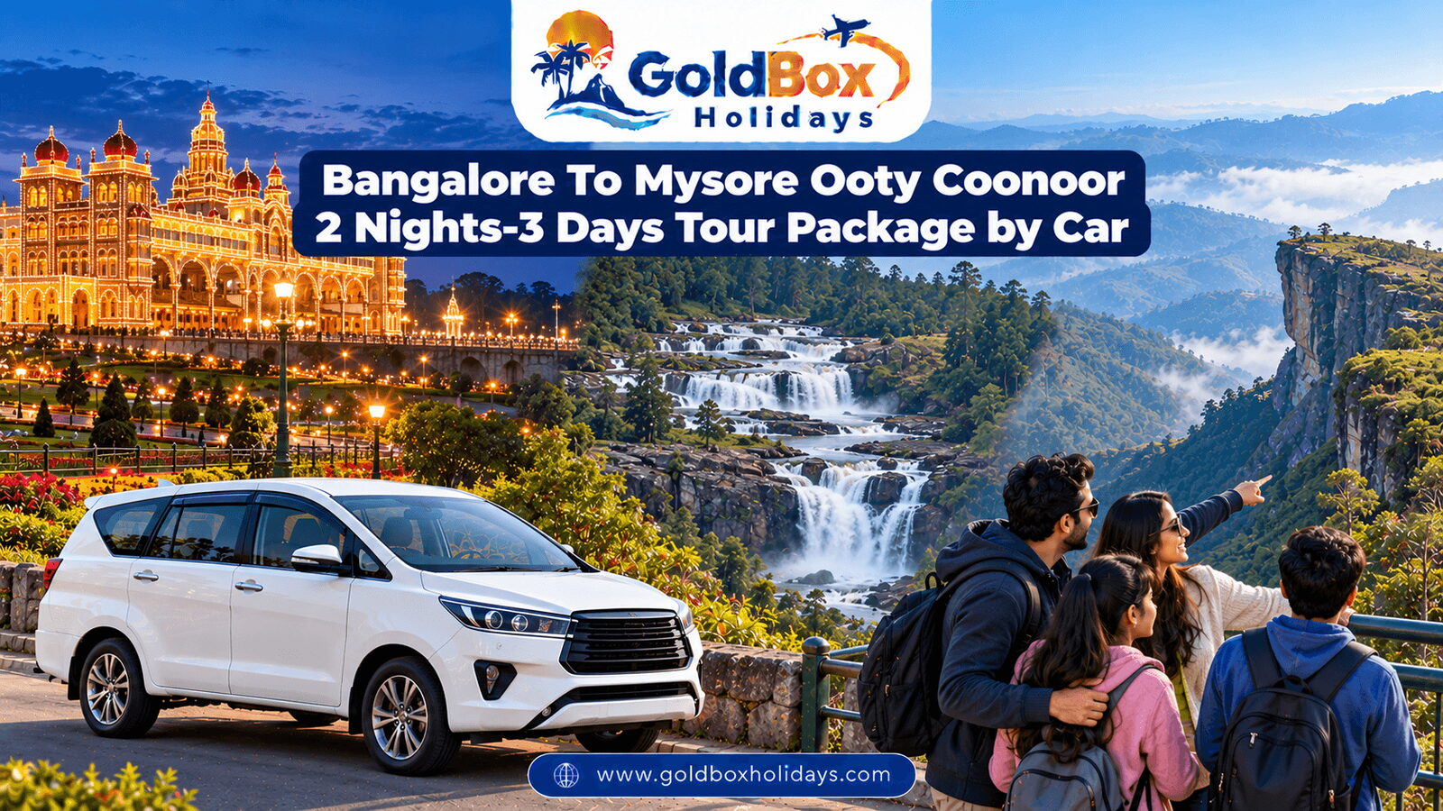 Bangalore To Mysore Ooty Coonoor 2 Nights-3 Days Tour Package by Car