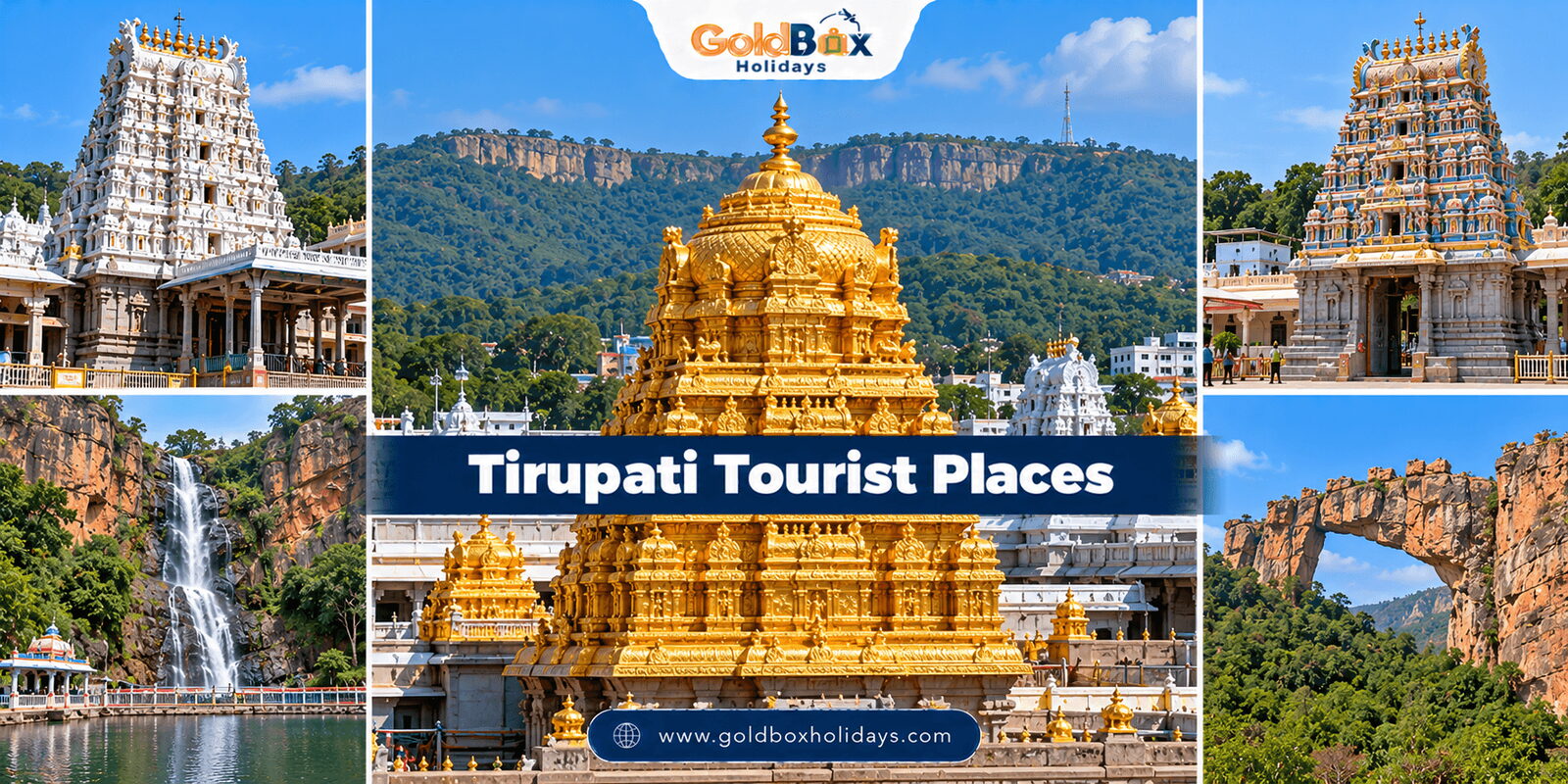 Tirupati tourist places: Tirumala Sri Venkateswara Temple, Sri Padmavathi Ammavari Temple, Tiruchanur, Kapila Theertham waterfall, Silathoranam natura