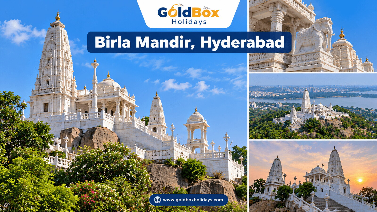 Birla Mandir in Hyderabad - views of the place