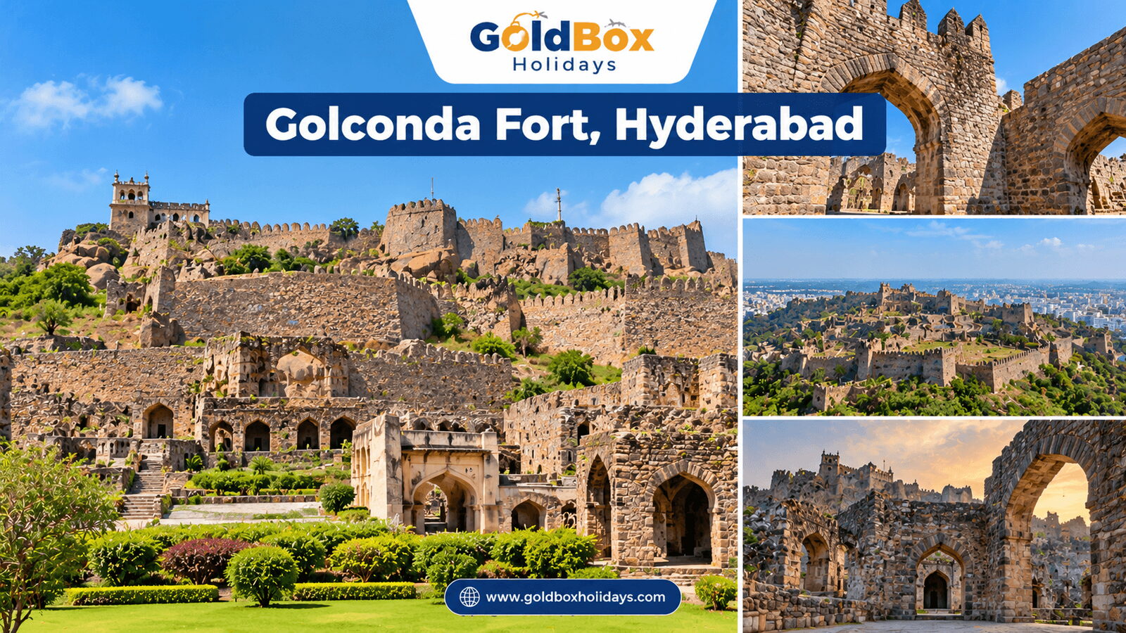 Golconda Fort in Hyderabad - views of the place