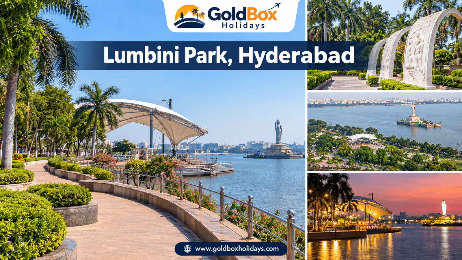 Lumbini Park in Hyderabad - views of the place