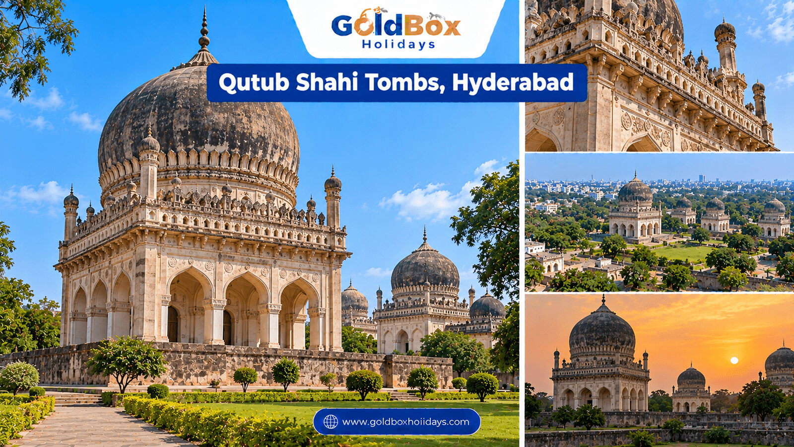 Qutub Shahi Tombs in Hyderabad - views of the place