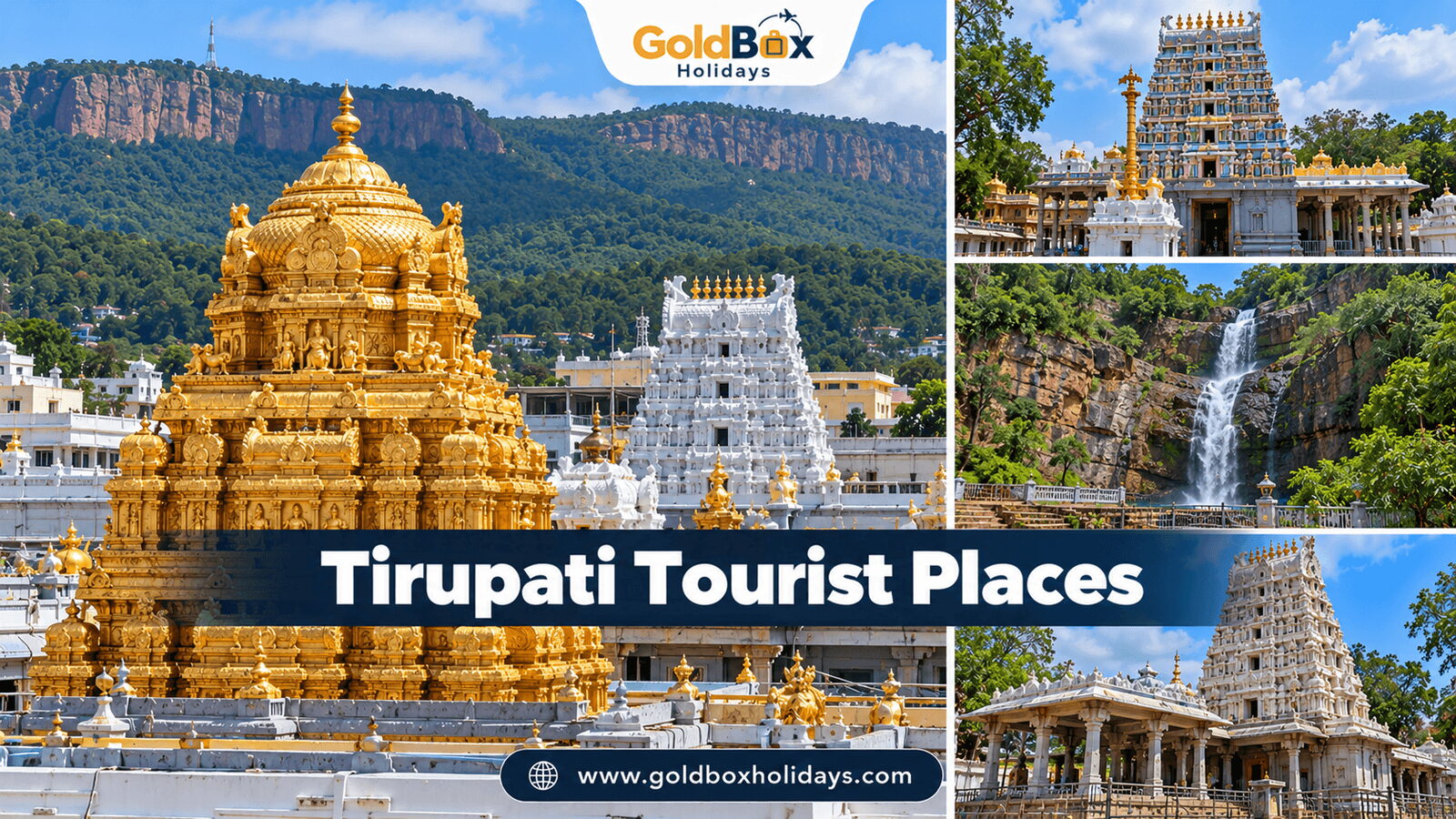 Tourist places in Tirupati: Tirumala Venkateswara Temple, Padmavathi Temple, Kapila Theertham, Srini